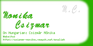 monika csizmar business card