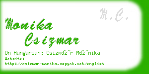 monika csizmar business card